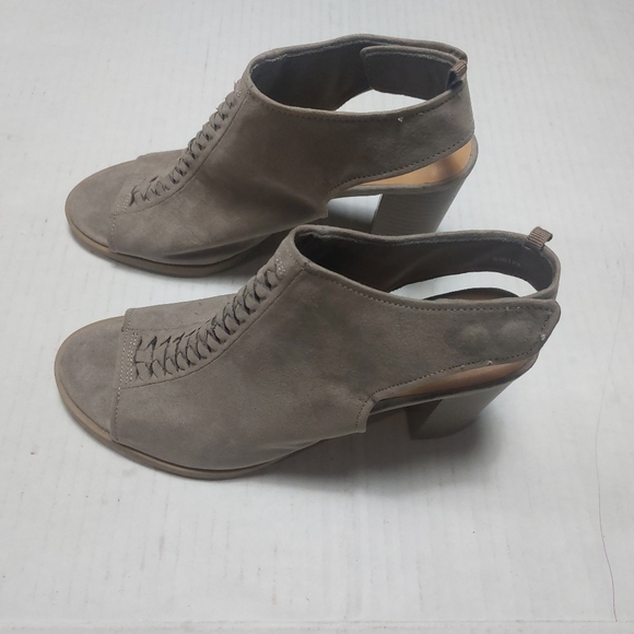 Gap Women's Gray Slingback Suede Chunky Heels Size 9 - Picture 2 of 15